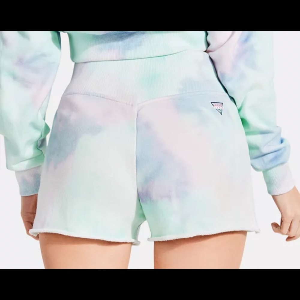 GUESS X J Balvin Cotton Tie-Dye Cut Off Shorts
